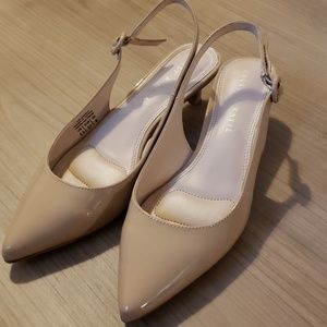Kelly&Katie Nude Slingback kitten heel